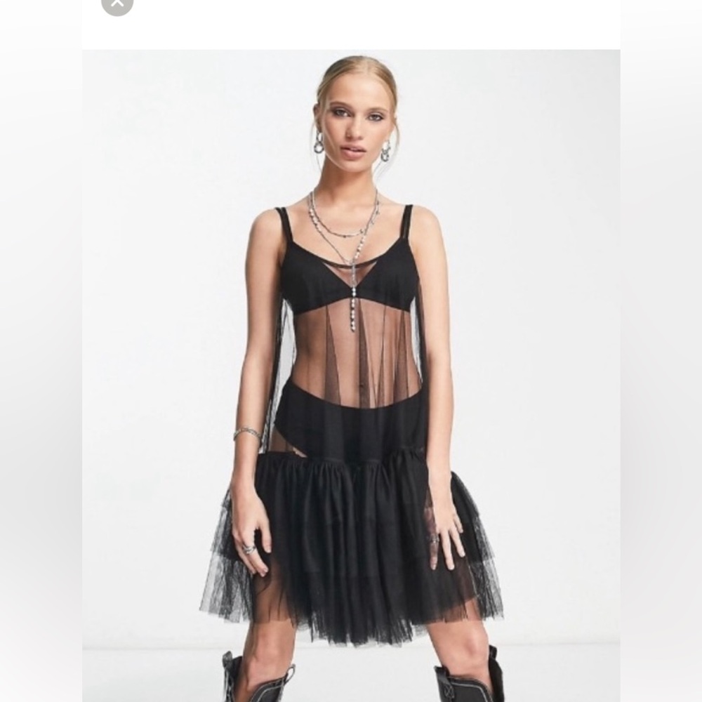 Free People Push Send Sheer Mini Slip Xtra Small - Picture 3 of 9